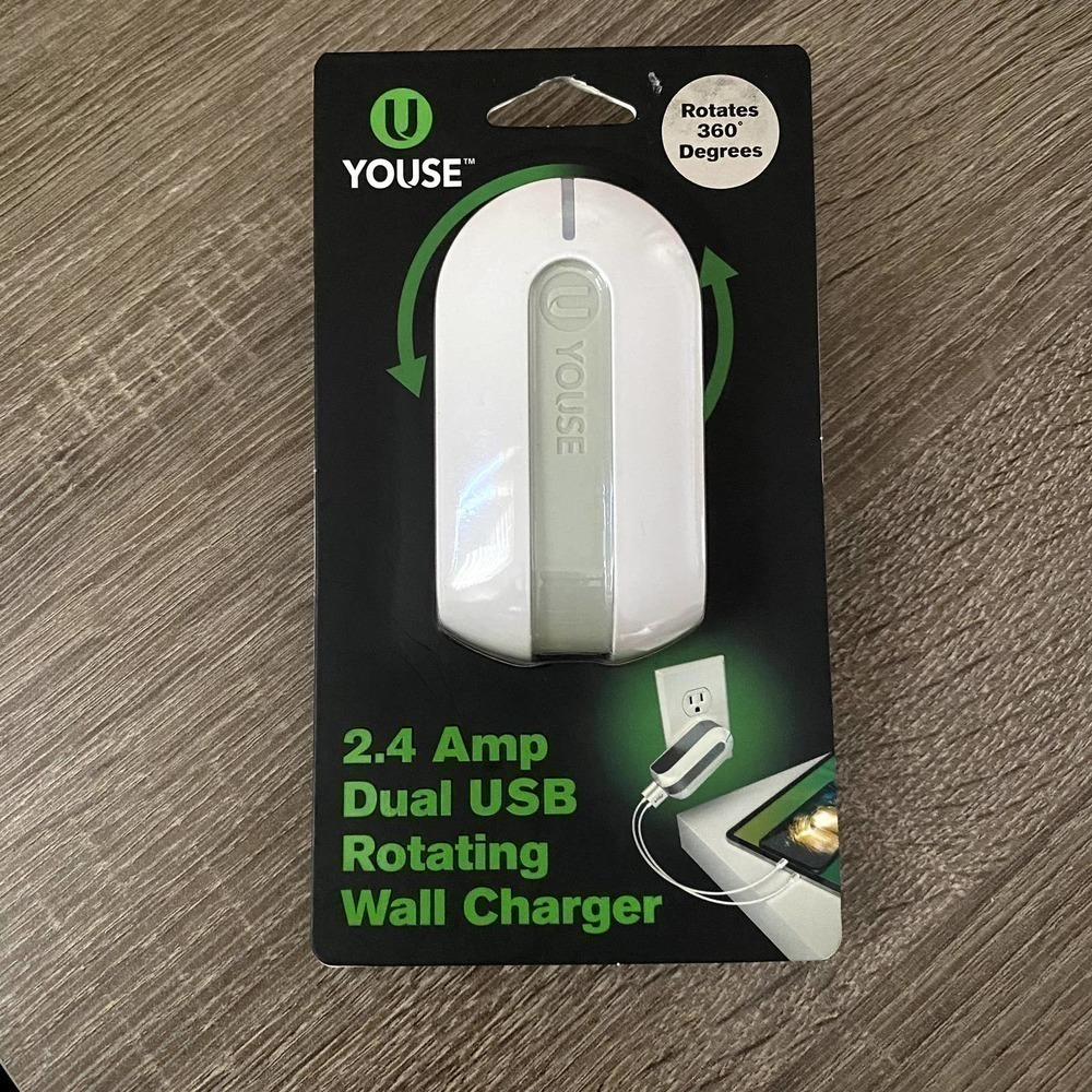 Brand New Dual USB Rotating Wall Charger